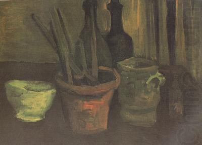 Still Life with Paintbrushes in a Pot (nn04), Vincent Van Gogh